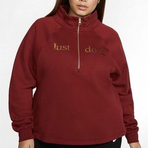 Nike sportswear shine burgundy pullover